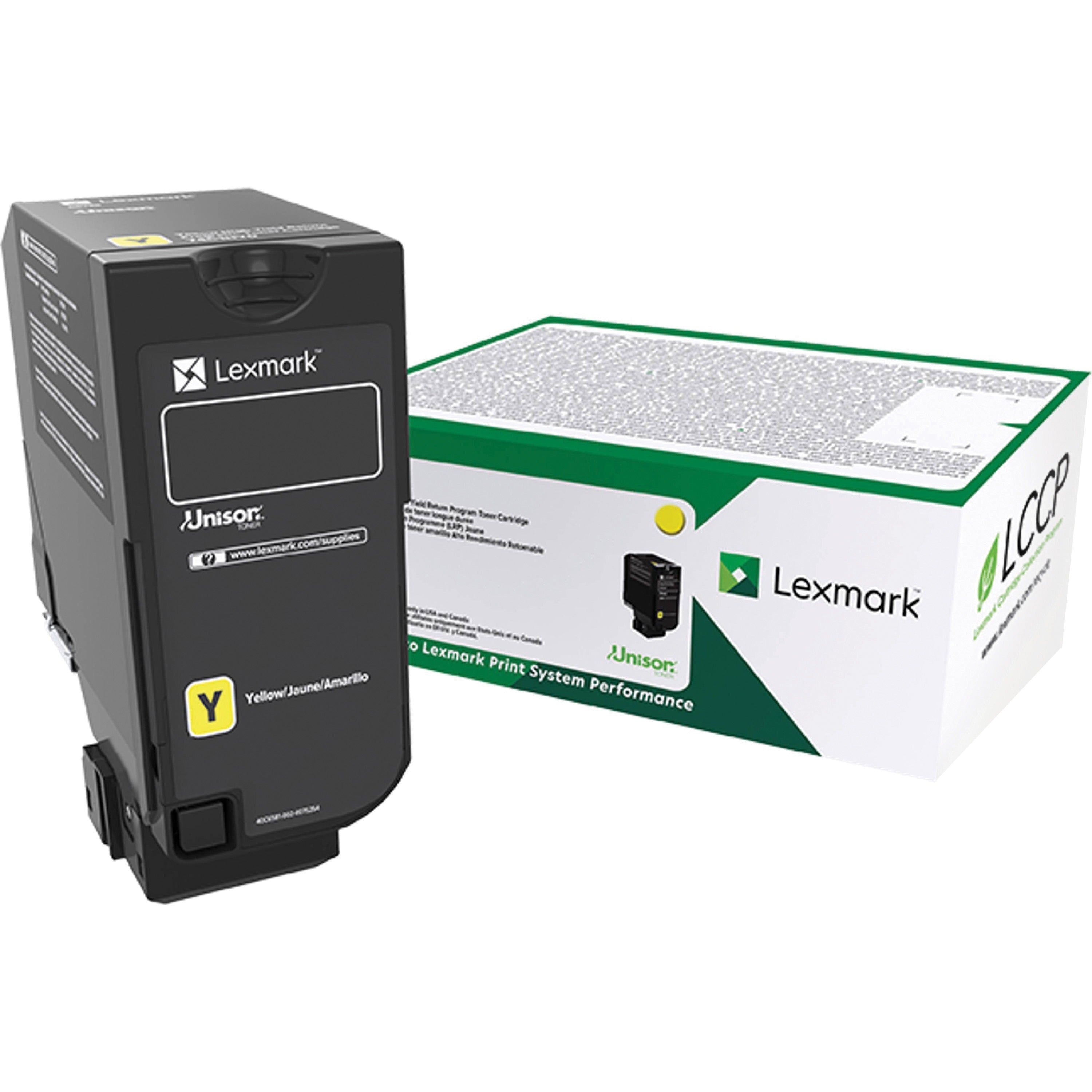 Lexmark Unison Original Standard Yield Yellow Laser Toner Cartridge, 1 Each, 7,000 Page Yield
