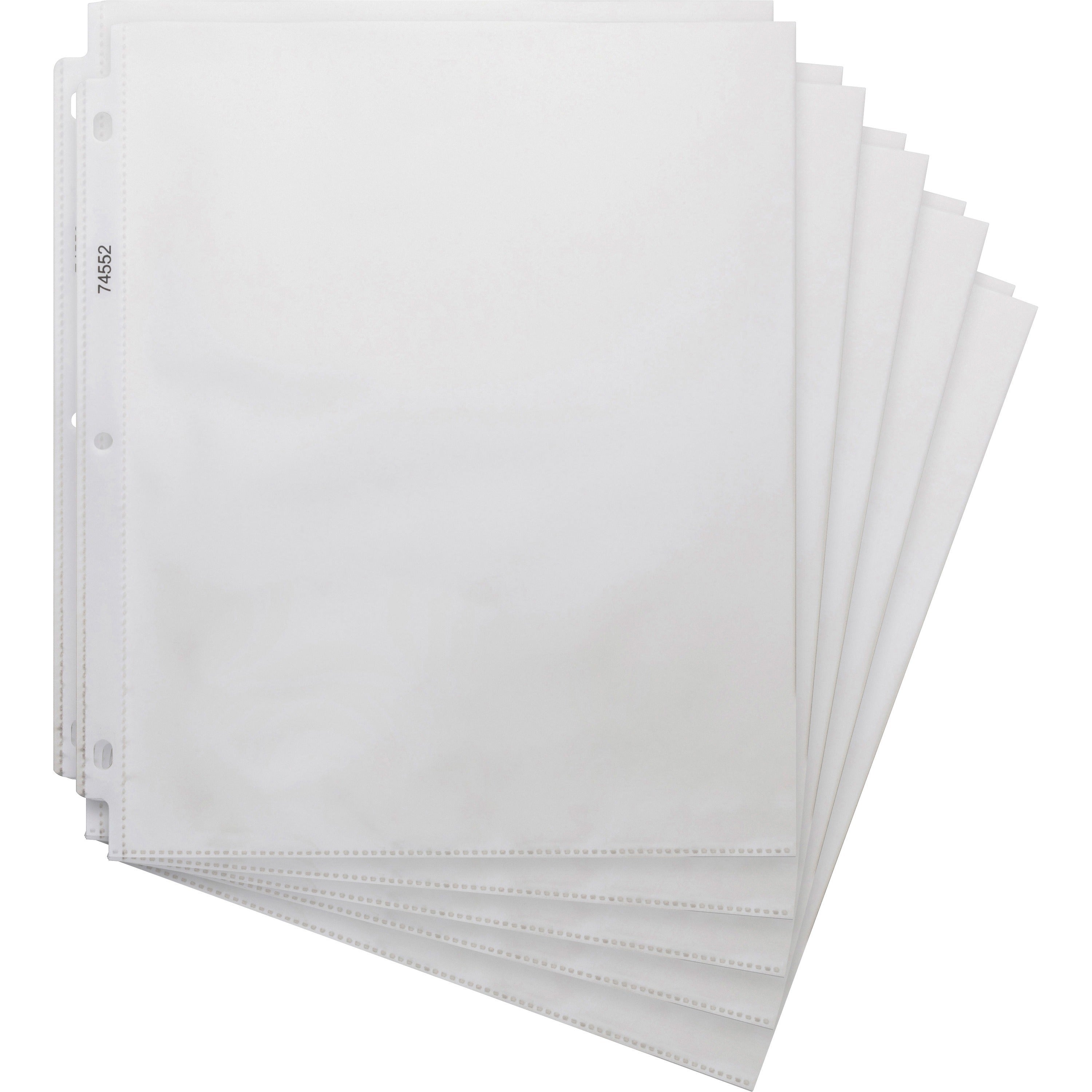 3.3 mil Thickness - For Letter 8 1/2" x 11" Sheet - 3 x Holes - Clear - Polypropylene - 200 / Box