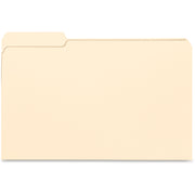 Business Source Legal File Folders, 1/3 Tab Cut, 8.5" x 14", 3/4" Expansion, 11 pt. Manila, 10% Recycled, 100/Box