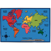 Carpets for Kids&reg; KID$Value Plus&trade; World Map Design Rug