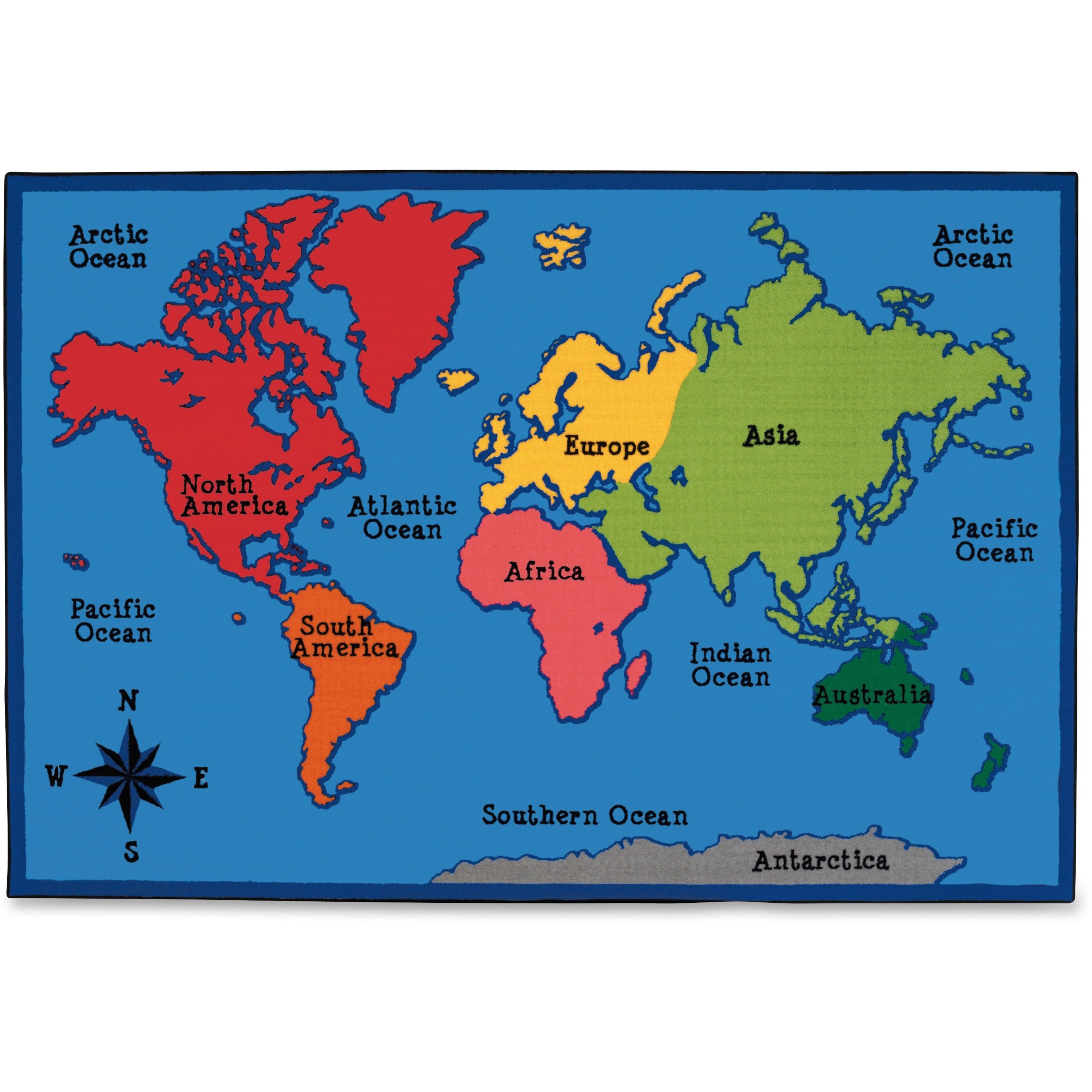 Carpets for Kids&reg; KID$Value Plus&trade; World Map Design Rug