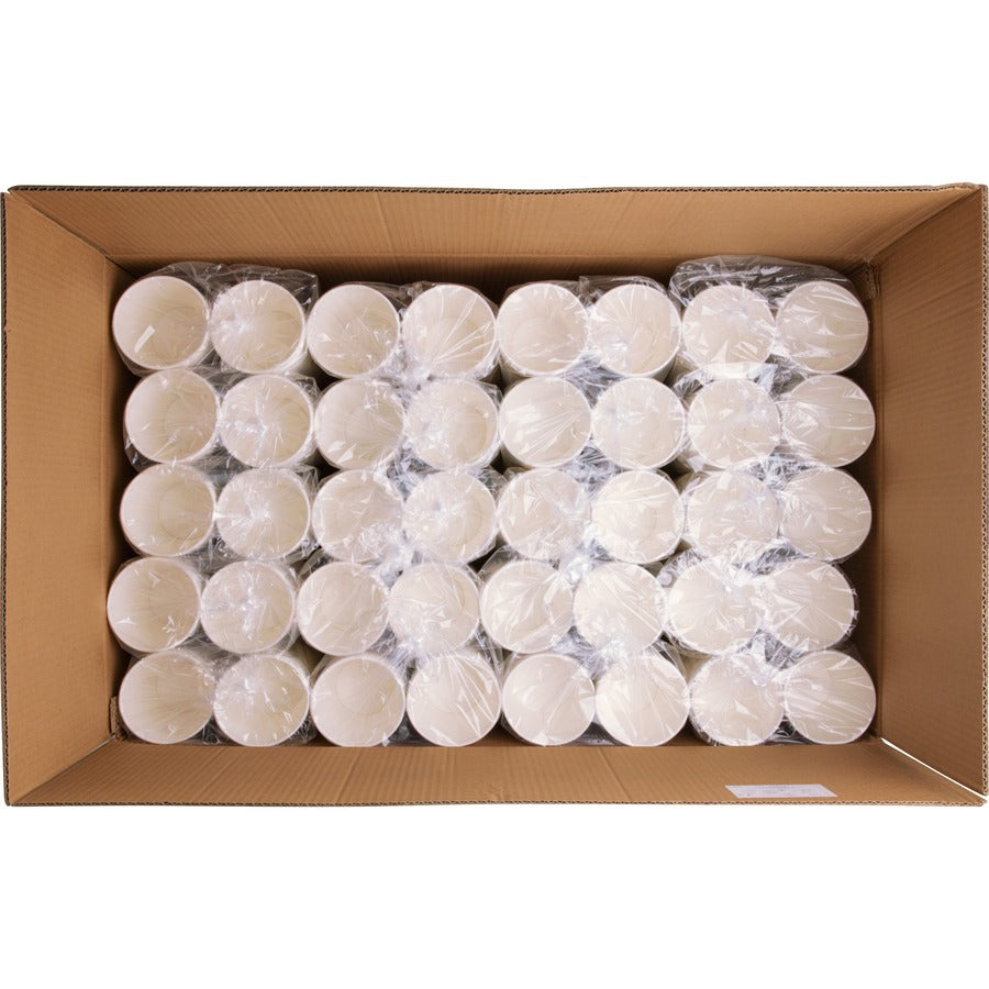 Genuine Joe 12 oz Eco-friendly Paper Cups, White, Paper, 50/Pack, 20 Cartons