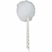 Genuine Joe Toilet Bowl Mop, 4.5" Head, 12" Plastic Handle, Durable, Scrubber Strip, Acid Resistant, White, 25/Carton