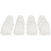 Genuine Joe Cut End Mophead, Rayon, Natural, 1" Headband, 16 oz, 4-ply, 12 per Carton