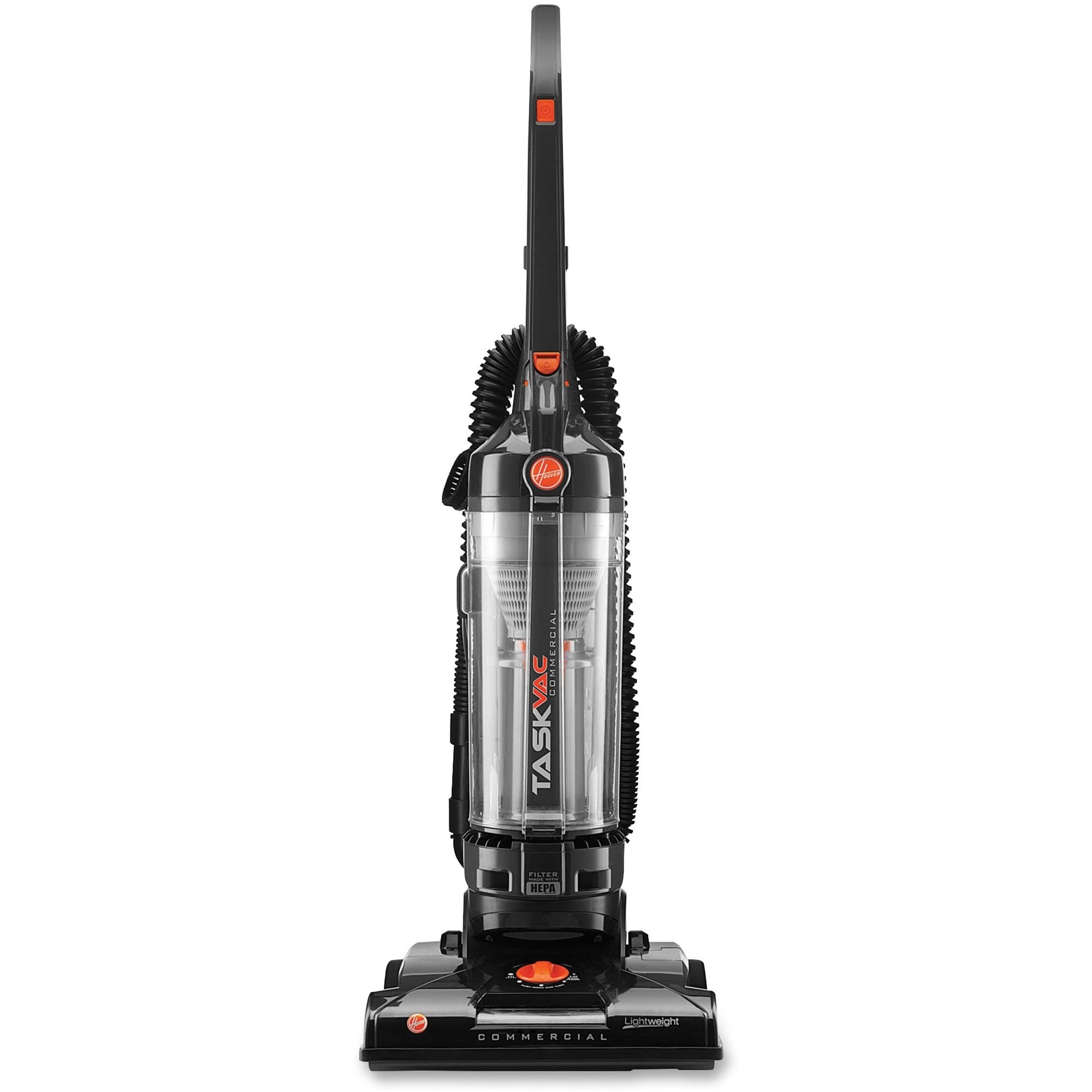 1.13 gal - Bagless - Brushroll, Hose, Dirt Cup, Filter, Dusting Brush, Wand, Crevice Tool, Upholstery Tool, Brush - 14" Cleaning Width - Carpet, Hard Floor, Hardwood - 35 ft Cable Length - 8 ft Hose Length - HEPA - AC Supply - 120 V AC - 12 A - Black