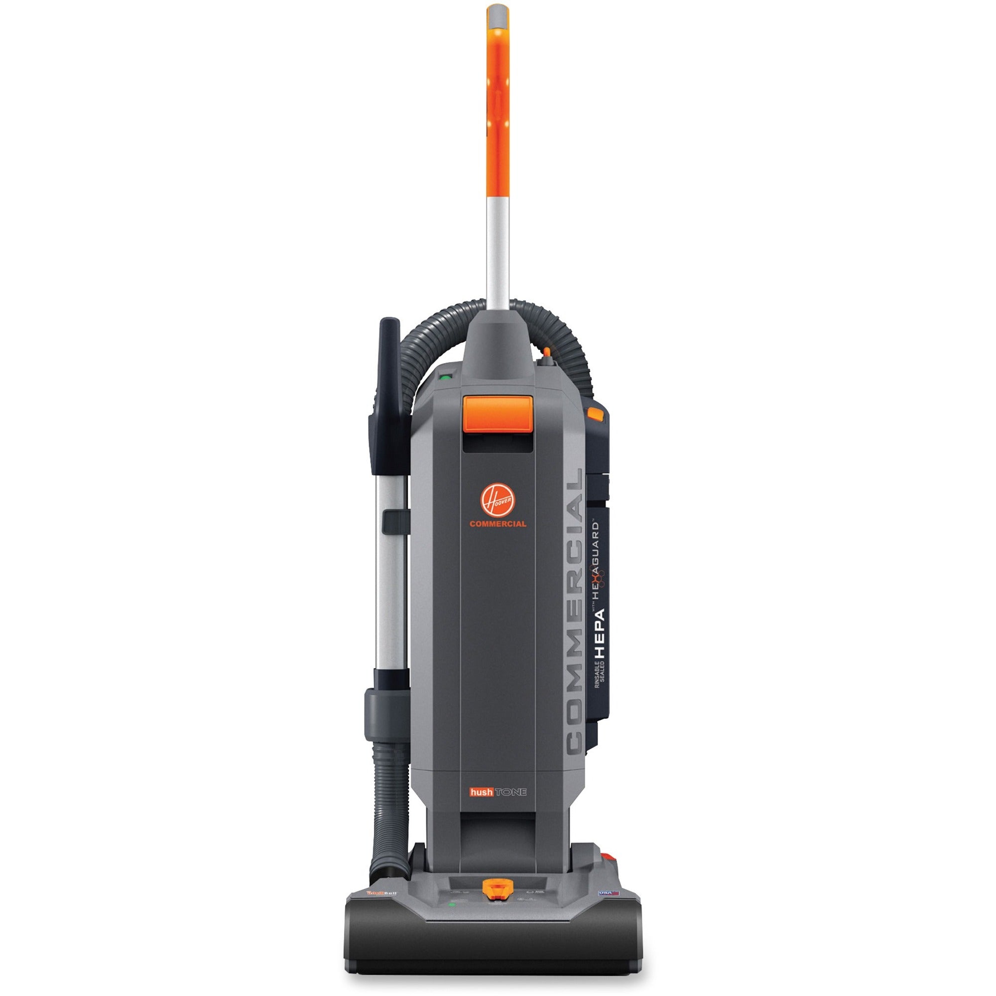 1200 W Motor - Bagged - Filter, Nozzle, Brushroll - 13" Cleaning Width - 40 ft Cable Length - 8 ft Hose Length - HEPA - 12 V DC - 10 A - 69 dB Noise - Gray
