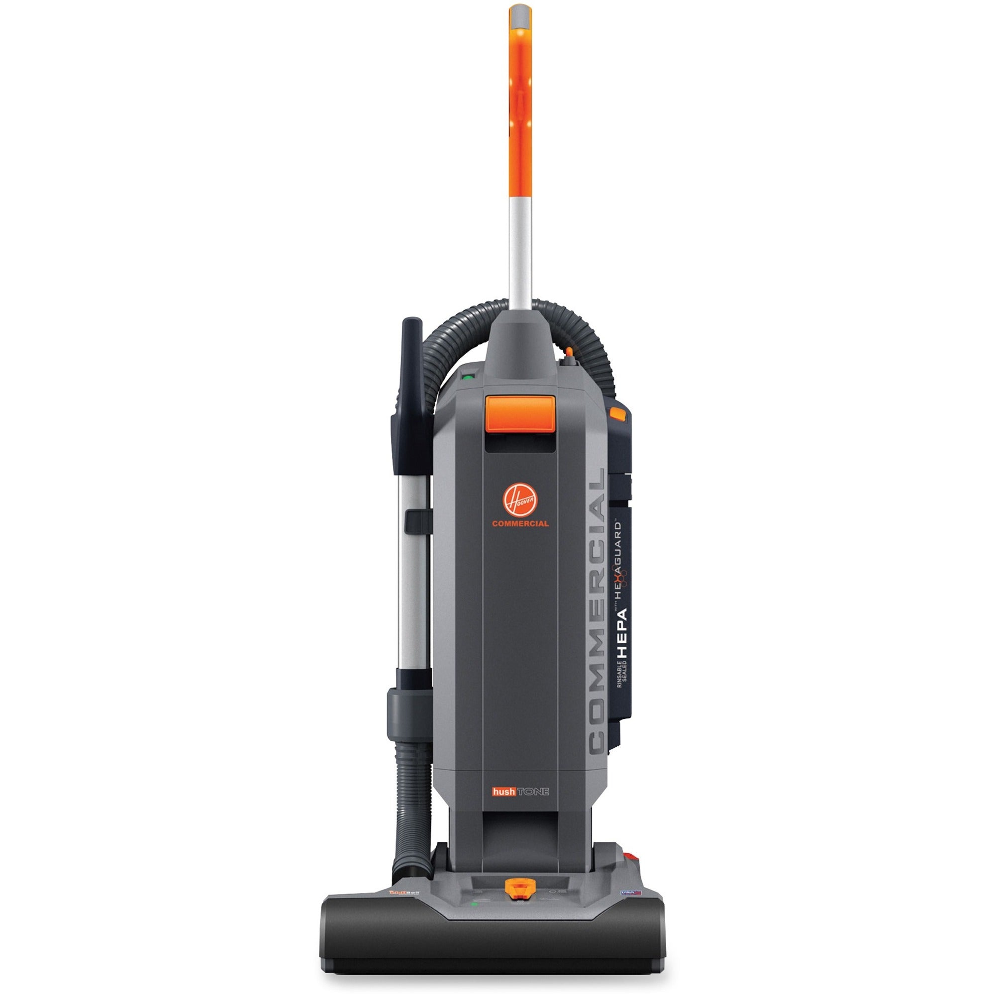 1200 W Motor - 1.13 gal - Bagged - Brushroll, Filter, Hose, Nozzle, Wand - 15" Cleaning Width - 40 ft Cable Length - 8 ft Hose Length - HEPA - 1137 gal/min - 12 V DC - 10 A - 69 dB Noise - Gray