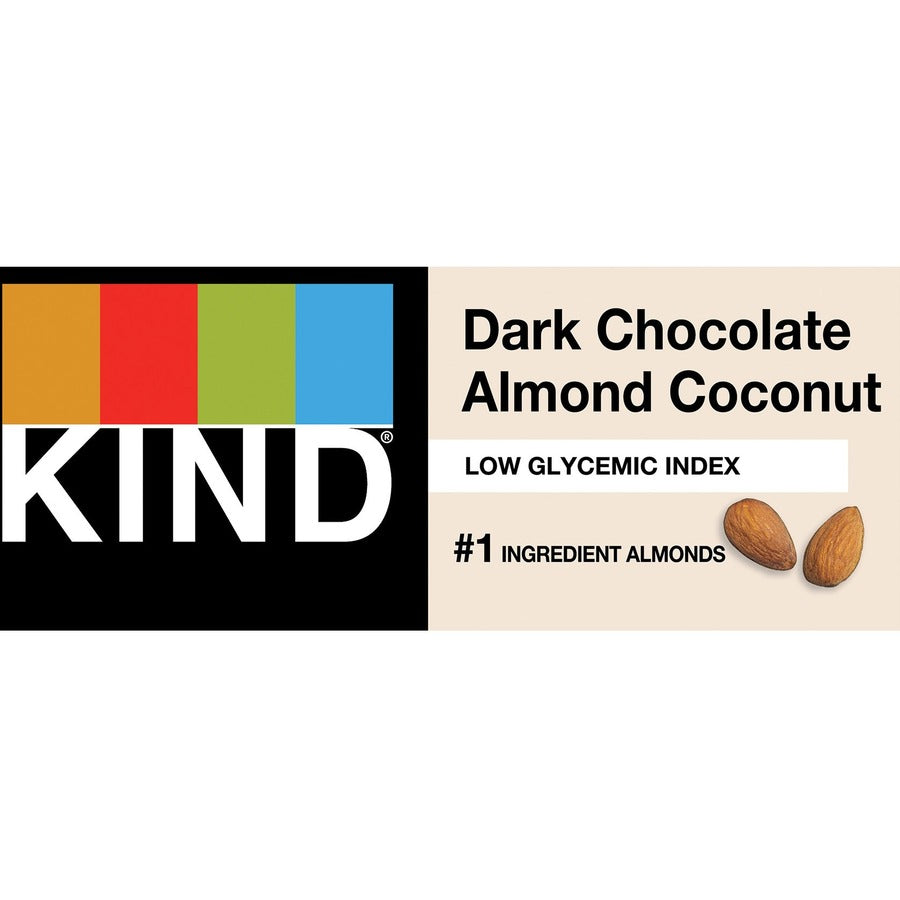 Gluten-free, Non-GMO, Sodium-free, Cholesterol-free, Fat-free, Individually Wrapped - Dark Chocolate Almond Coconut - 1.40 oz Box - 12 / Box