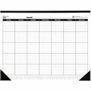 Rediform Undated Monthly Desk Pad - Monthly - 1 Month Single Page Layout - Desk Pad - White - Chipboard - 17" Height x 22" Width - 1 Each