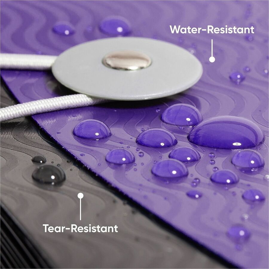 Smead Wave Pattern Poly Expanding File, Letter Size, 12 Pockets, Purple/Black, 1 Each