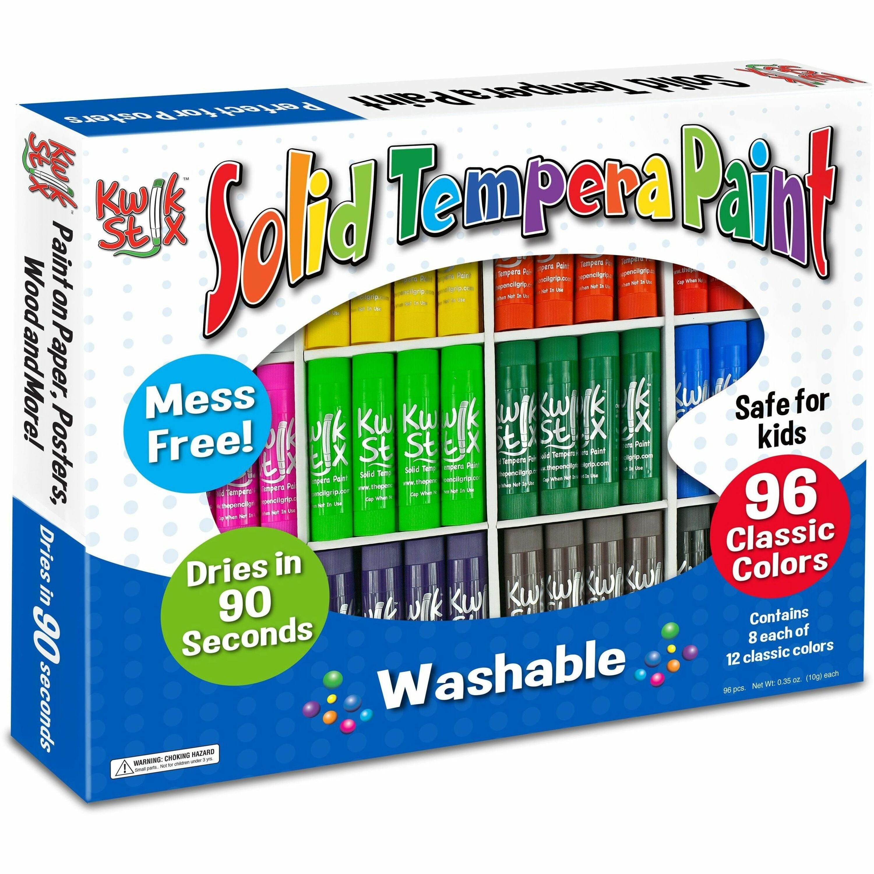 Solid Tempera Paint Stick, Classic Colors, Class Pack of 96
