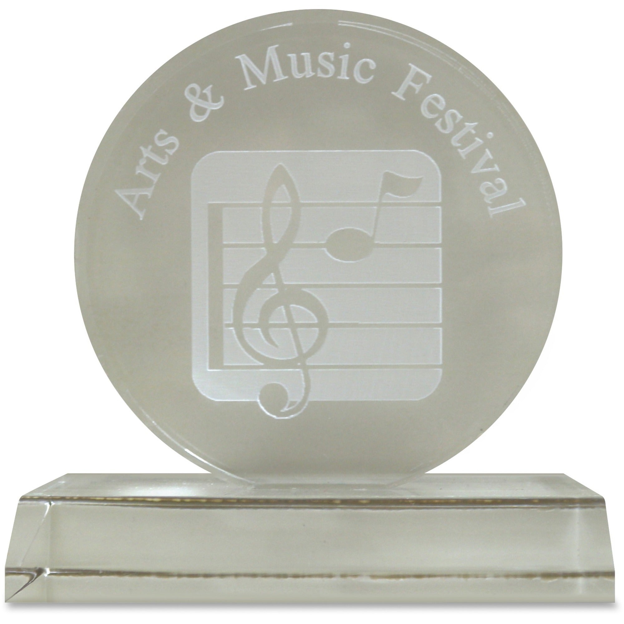 Xstamper Infinity Acrylic Award, 5.5" Diameter, 1 Each