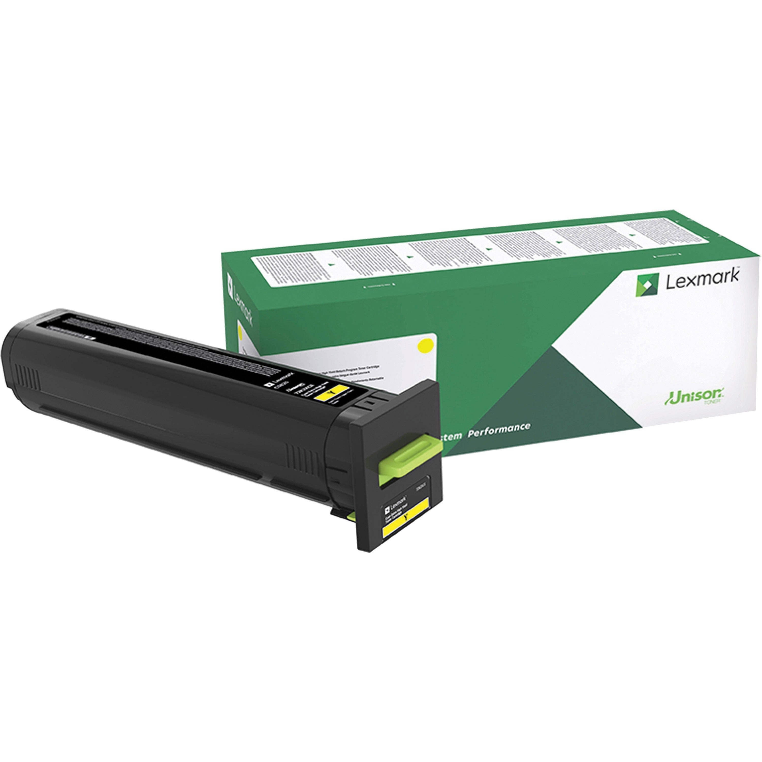 Lexmark Unison Original Laser Toner Cartridge, Yellow, 8000 Page Yield, 1 Each