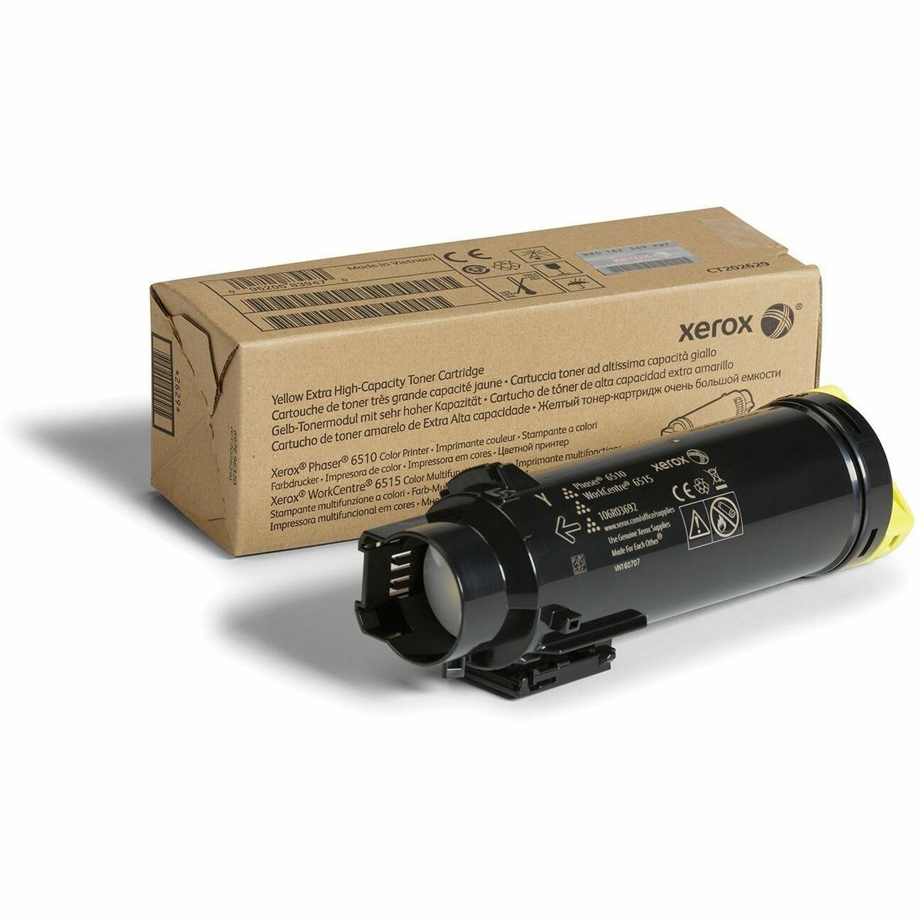 Xerox Original Extra High Yield Laser Toner Cartridge, Yellow, 4300 Pages, 1 Each