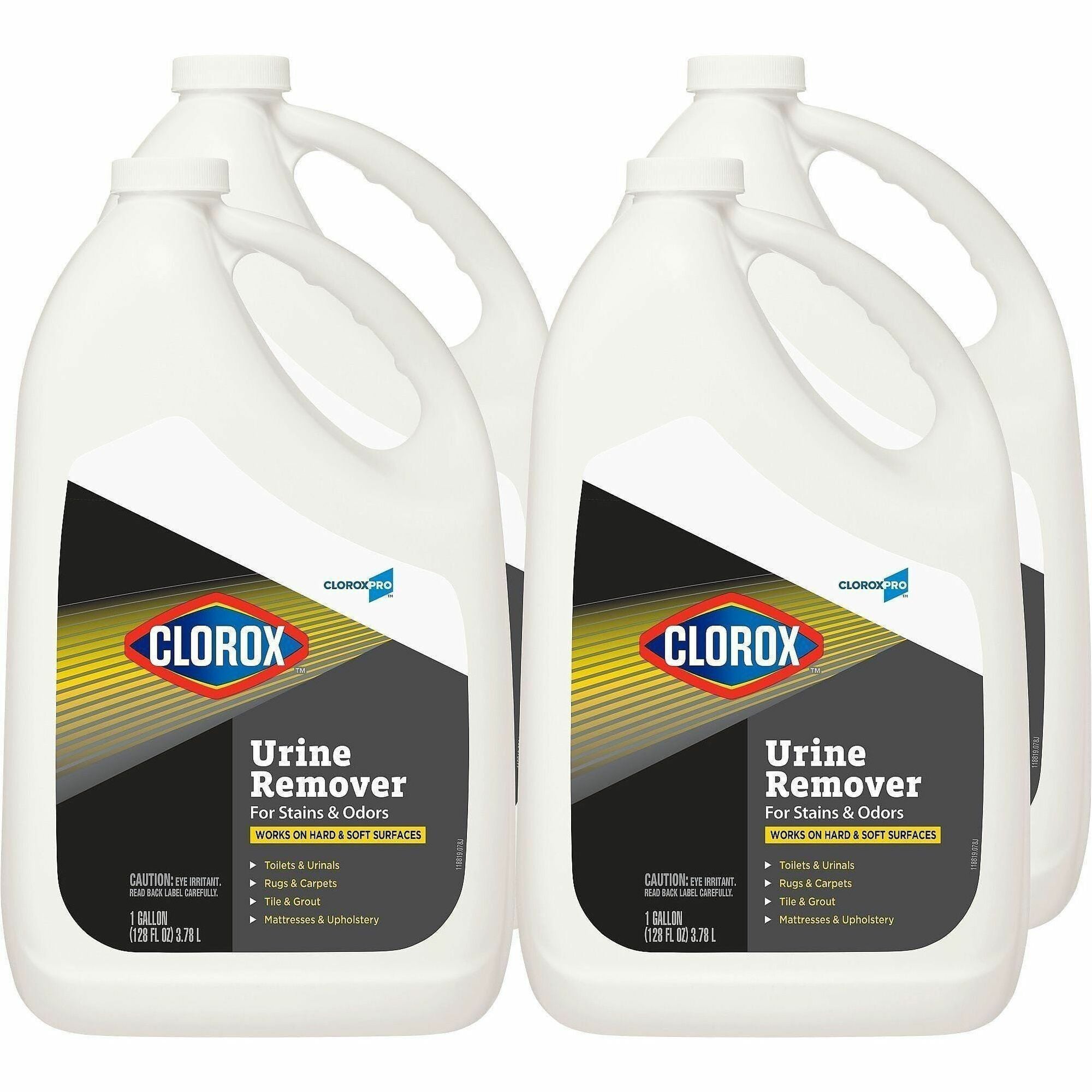 CloroxPro Urine Remover for Stains and Odors Refill, 128 fl oz, Clear, 4/Carton
