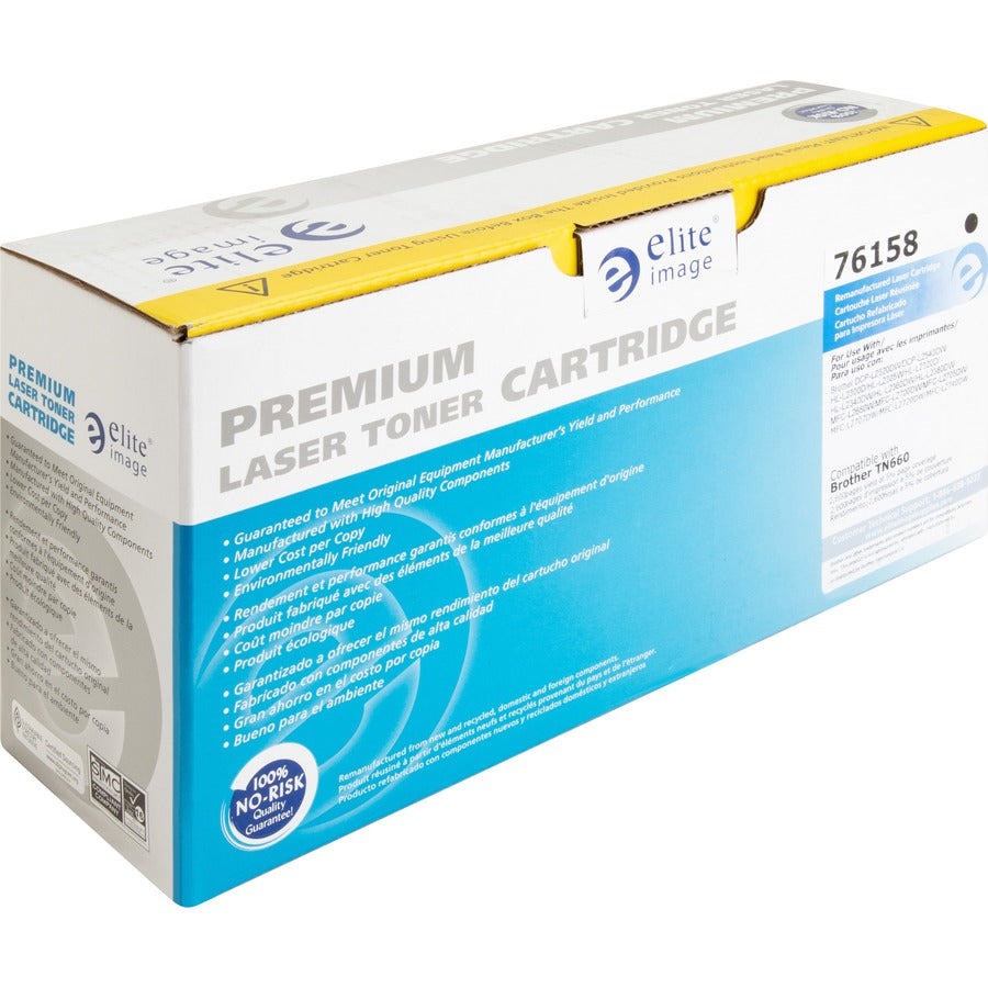 Elite Image Remanufactured Laser Toner Cartridge TN660 - Black - 1 Each