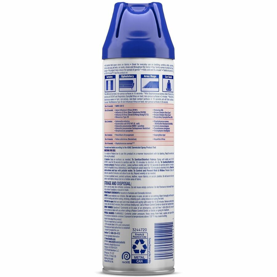 Lysol Fabric Disinfectant Spray - 15 fl oz (0.5 quart) - Lavender Fields Scent - Virucidal, Soft, Deodorize - Clear - 1 Each