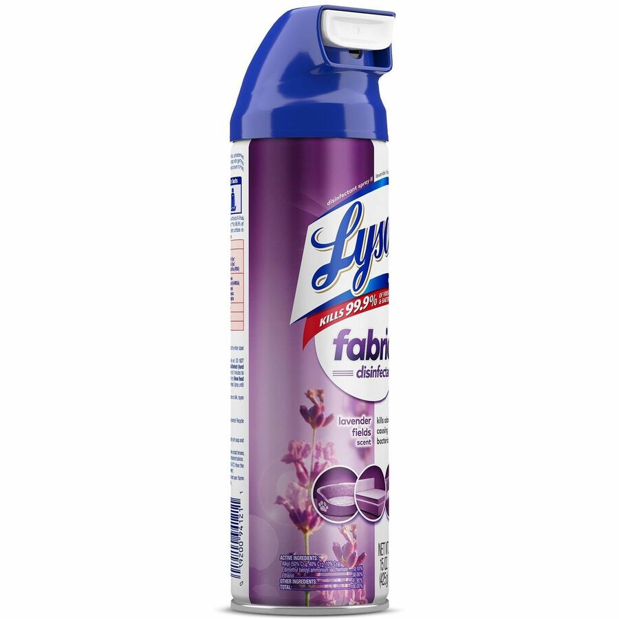 Lysol Fabric Disinfectant Spray - 15 fl oz (0.5 quart) - Lavender Fields Scent - Virucidal, Soft, Deodorize - Clear - 1 Each