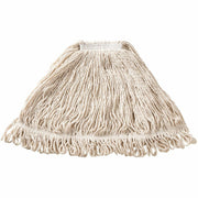 Rubbermaid Commercial Super Stitch Large Blend Mop Head Refill, Cotton/Synthetic Yarn, White, 1" Headband, 6/Carton