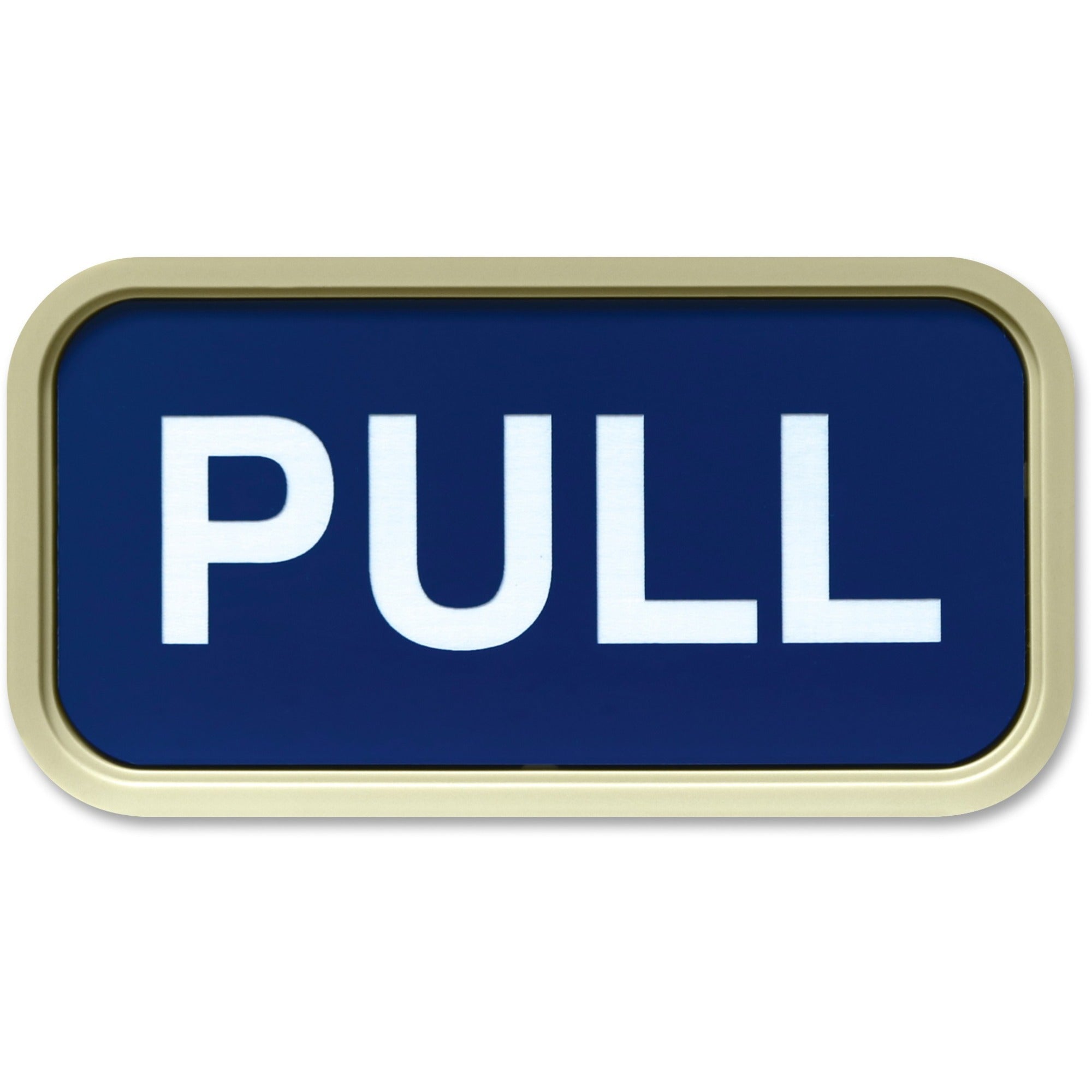 Xstamper Designer Framed Wall/Door Sign - 4" Holding Width x 2" Holding Height - Rectangular Shape - Wall, Door - Rounded Corner - Plastic - Almond - 1 Each