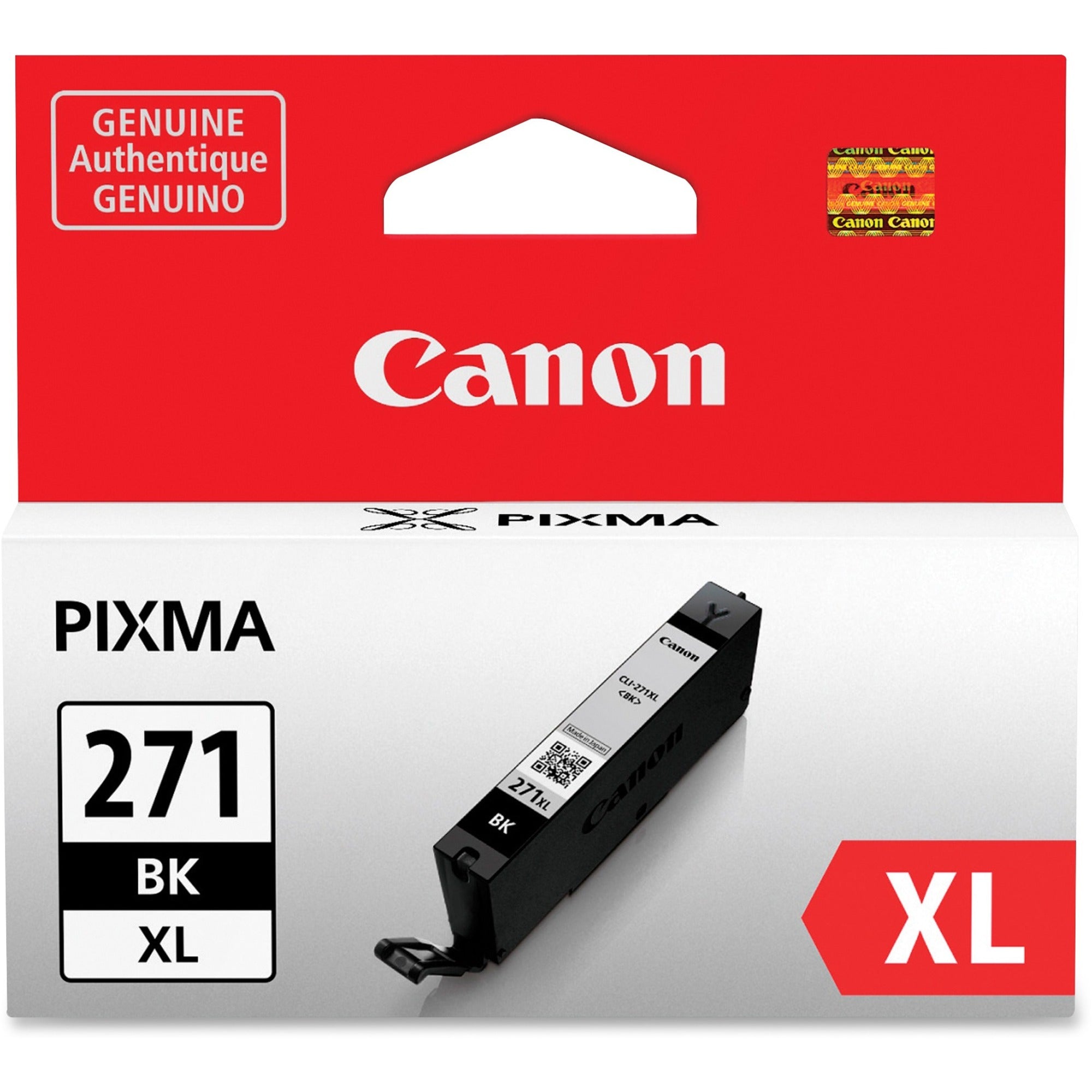 Canon CLI-271 Original High Yield Inkjet Ink Cartridge - Black - 1 Each