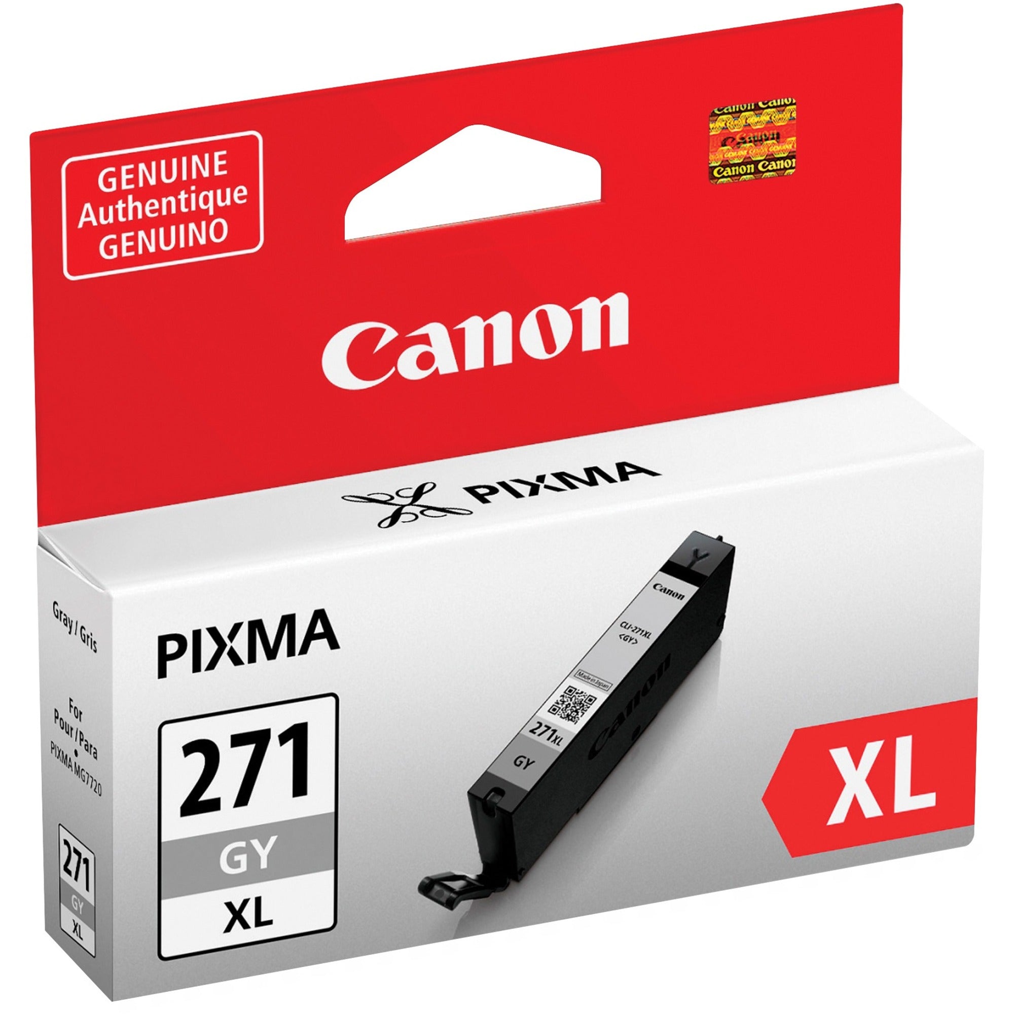 Canon CLI-271 Original High Yield Inkjet Ink Cartridge - Gray - 1 Each