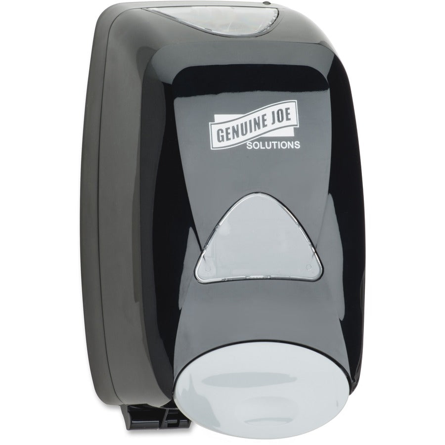 Genuine Joe Solutions Soap Dispenser - Manual - 1.32 quart Capacity - Black - 1 Each
