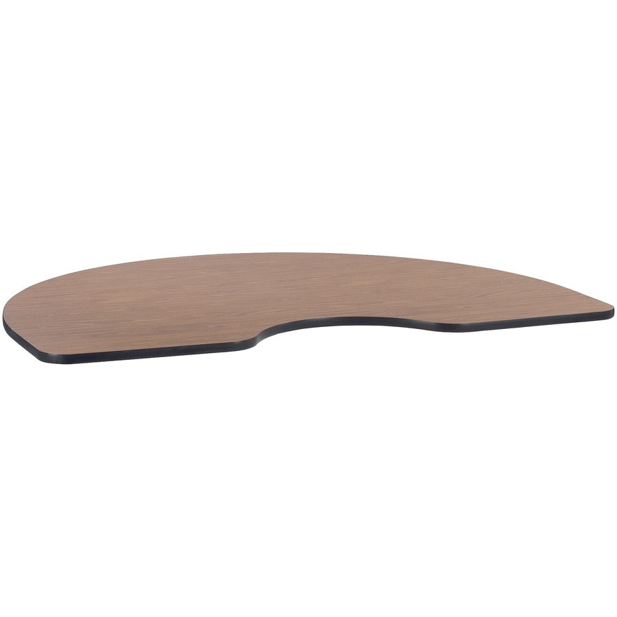 Lorell Classroom Activity Tabletop - High Pressure Laminate (HPL), Medium Oak Kidney-shaped Top - 72" Table Top Width x 48" Table Top Depth x 1.13" Table Top Thickness - 1 Each
