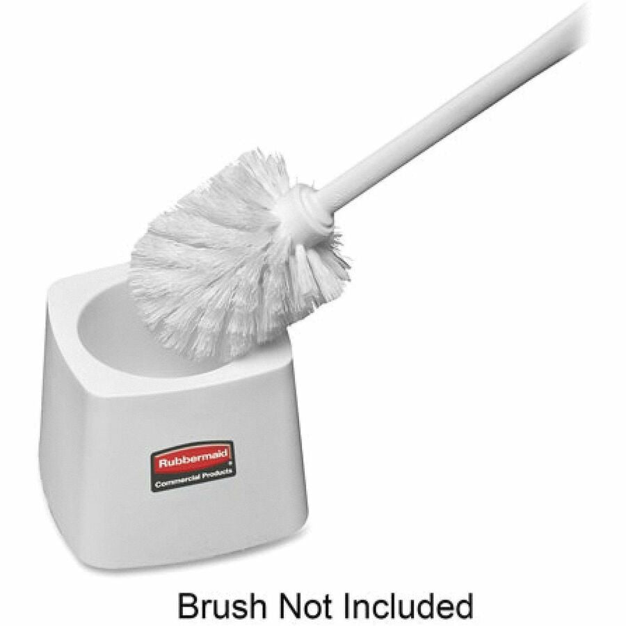 Rubbermaid Commercial Toilet Bowl Brush Holder - Vertical - Plastic - White - 24 / Carton