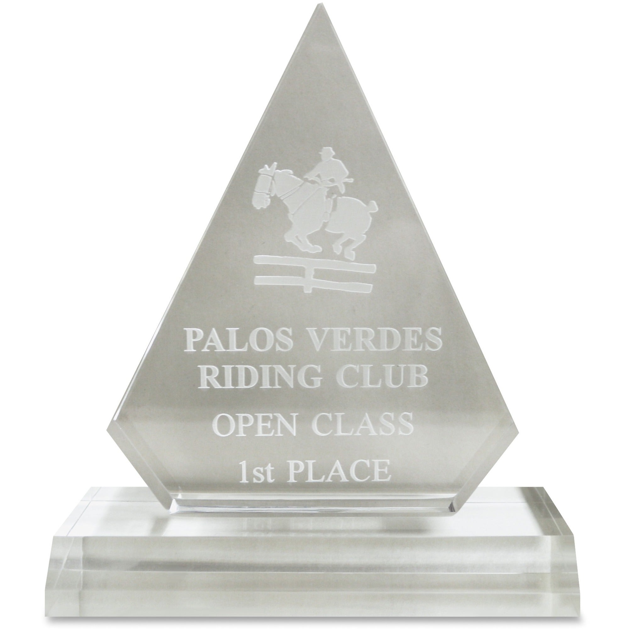 Xstamper Pinnacle Acrylic Award - 4" Width x 5.8" Length - Laser Compatible - Assorted - Acrylic - 1 Each