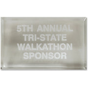 Xstamper Trinity Paperweight Acrylic Award - 4" Width x 2.2" Length - Laser Compatible - Assorted - Acrylic - 1 Each
