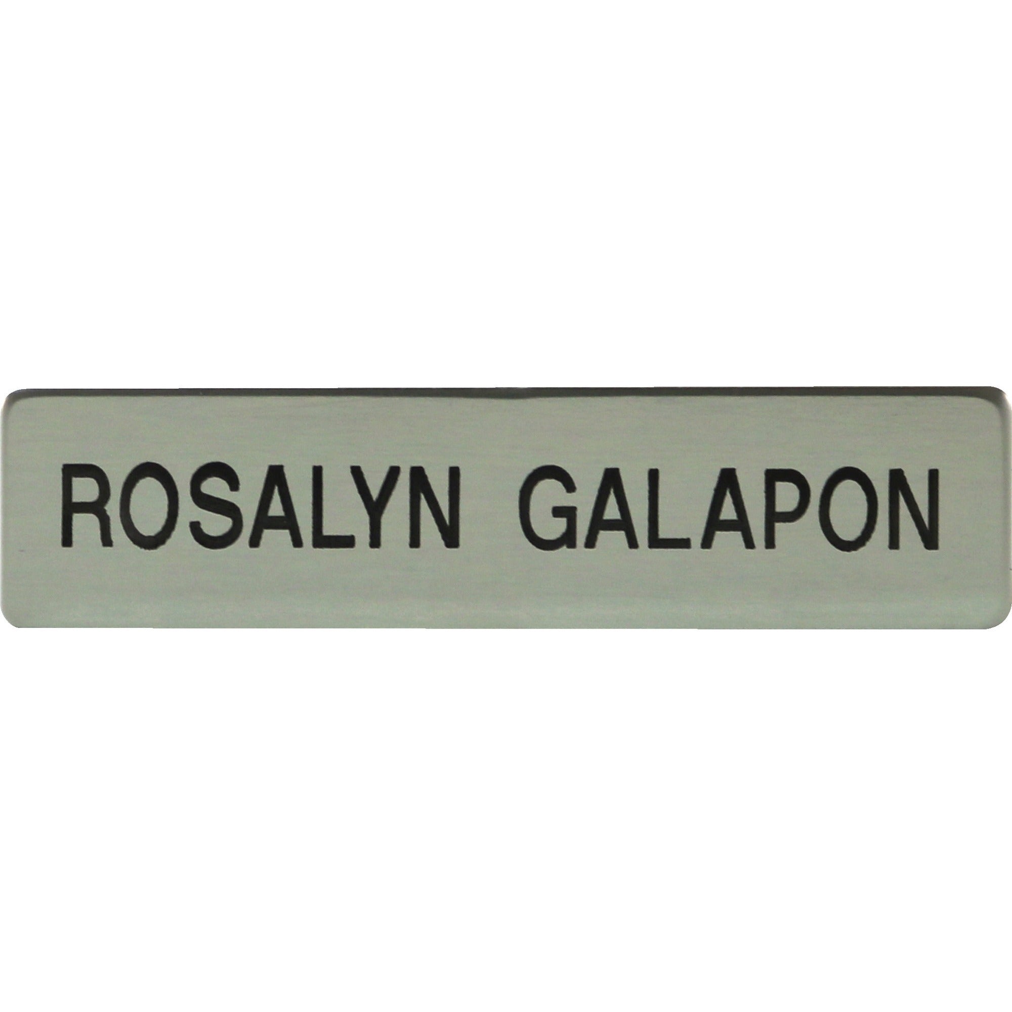 Xstamper Black Letters/Silver Metal Uniform Badge