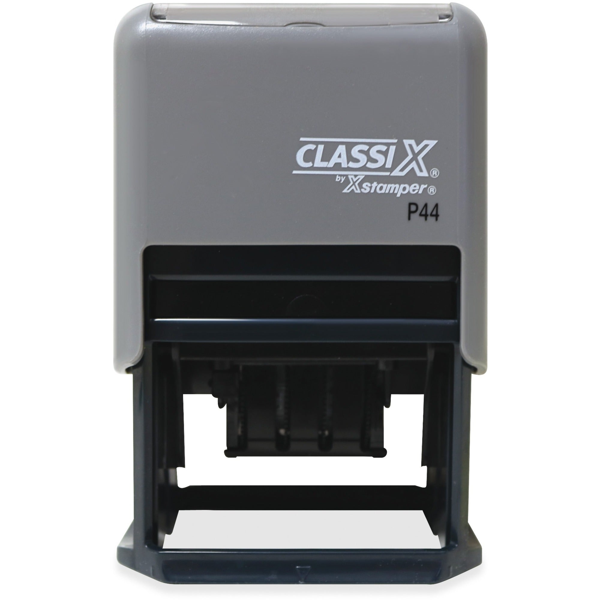 Xstamper ClassiX Self-inking Date Stamp, Custom Message, 6 Lines, 1.50" x 2.50" Impression, 7000 Impressions, 1 Each