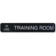 Xstamper Changeable Wall Sign, 13" x 2", Rectangular, Wall Mountable, Aluminum, Black, 1 Each