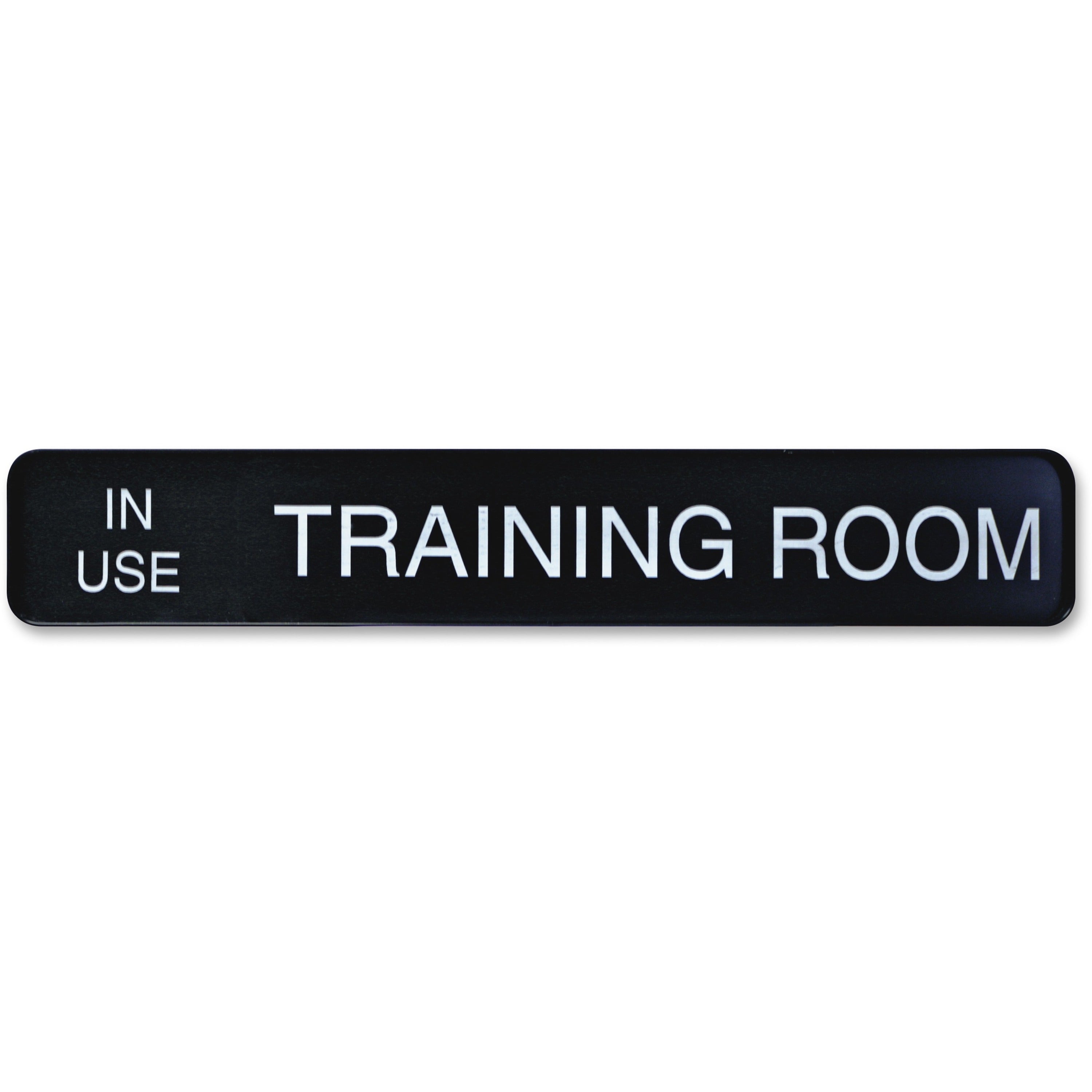 Xstamper Changeable Wall Sign, 13" x 2", Rectangular, Wall Mountable, Aluminum, Black, 1 Each