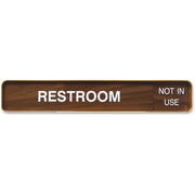 Xstamper Changeable Wall Sign, 13" x 2", Rectangular, Wall Mountable, Aluminum, Gold, 1 Each
