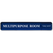Xstamper Changeable Wall Sign, 13" x 2", Rectangular, Wall Mountable, Aluminum, Silver, 1 Each