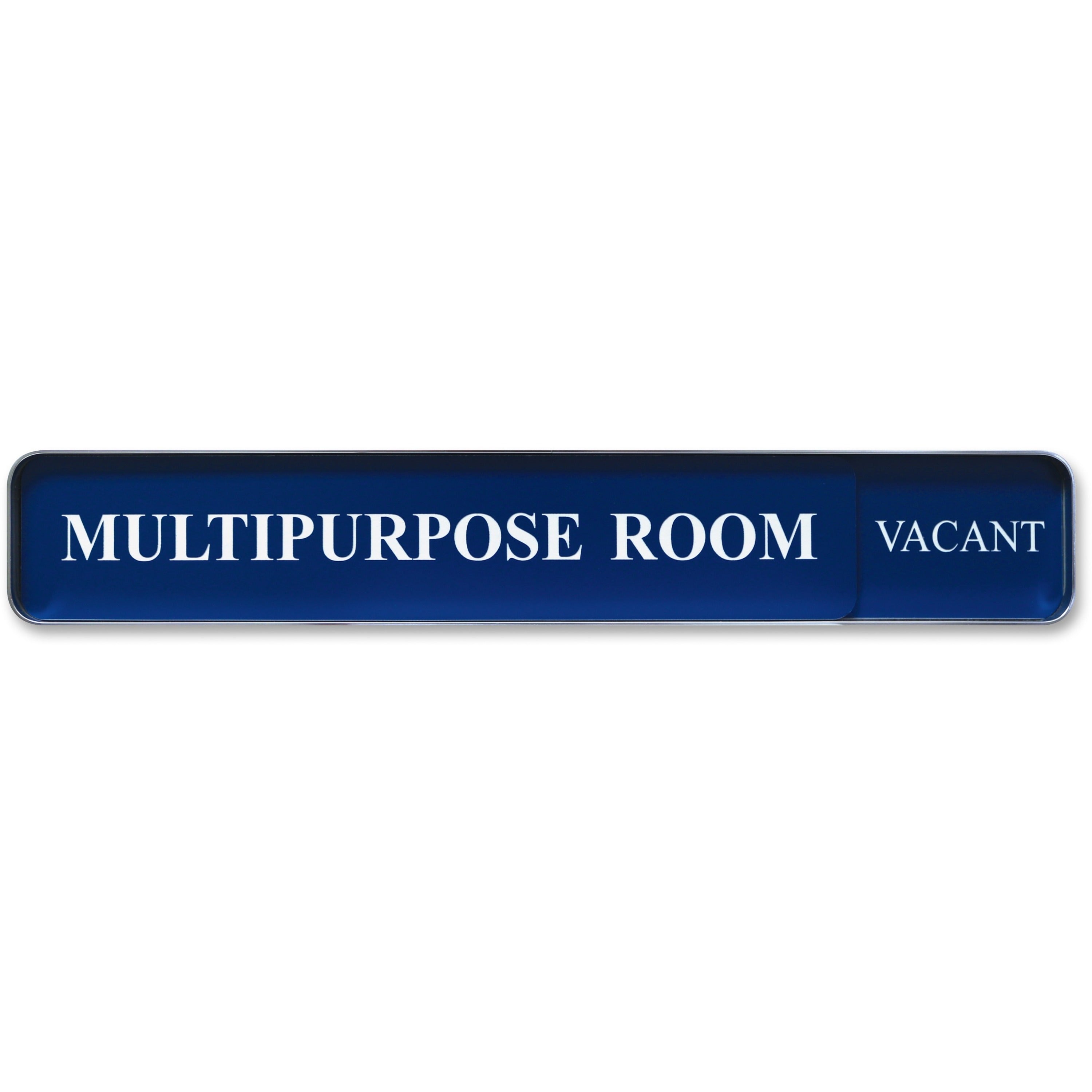 Xstamper Changeable Wall Sign, 13" x 2", Rectangular, Wall Mountable, Aluminum, Silver, 1 Each