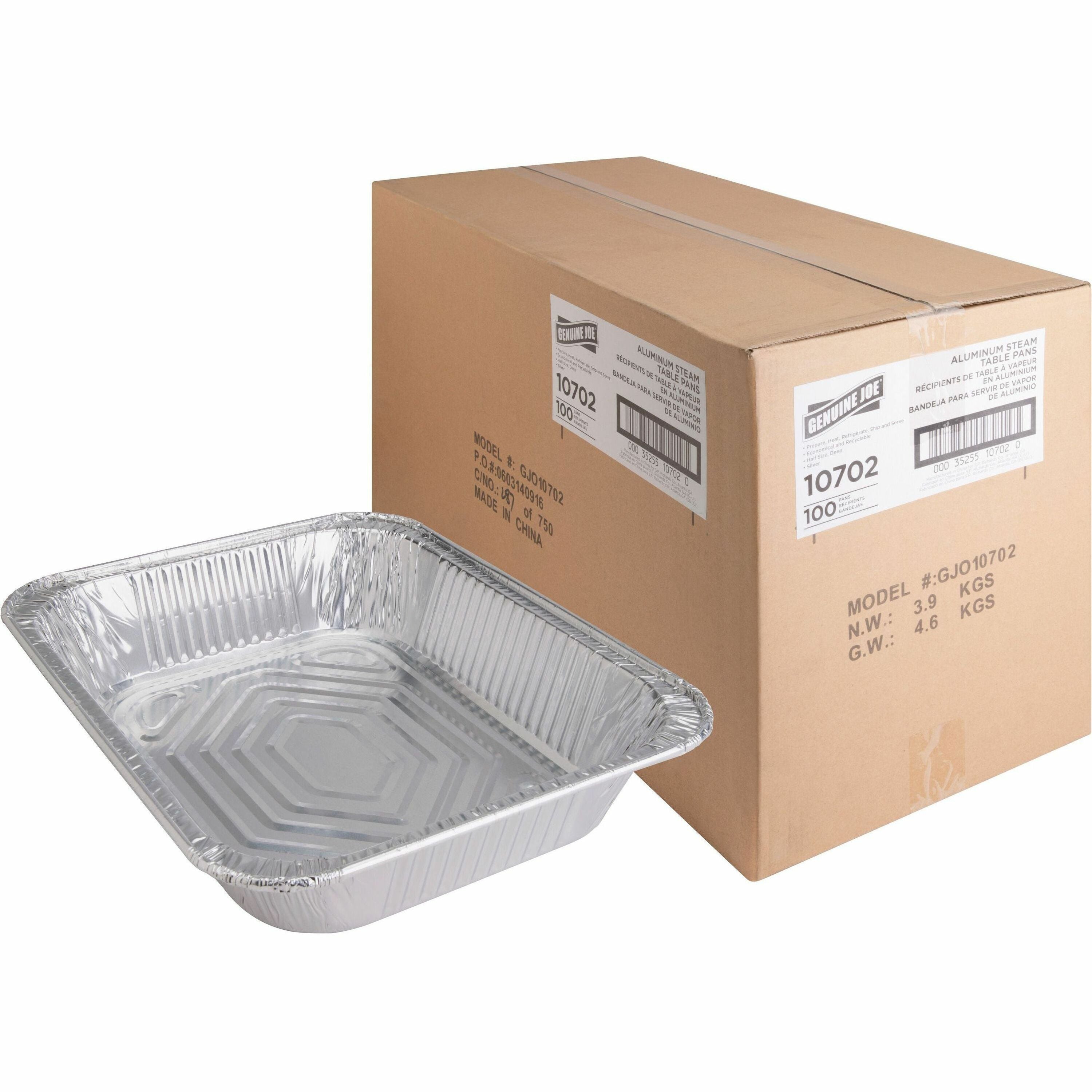 Cooking, Serving - Disposable - 0.5" Diameter - Silver - Aluminum Body - 100 / Carton