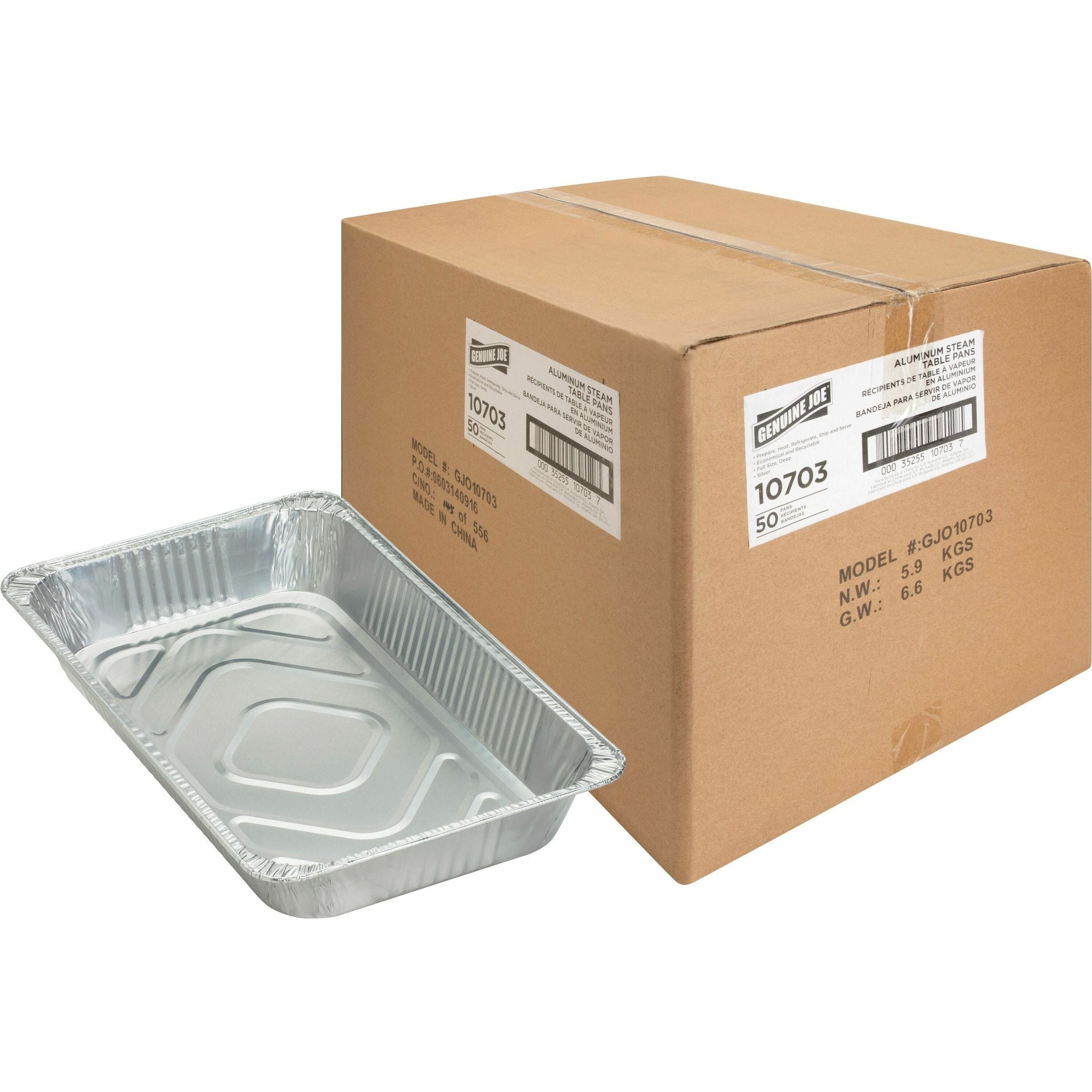 Cooking, Serving - Disposable - Silver - Aluminum Body - 50 / Carton