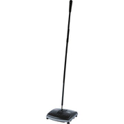 Rubbermaid Commercial Floor/Carpet Sweeper, 6.5" Brush Face, 9.5" Length, Plastic Handle, Gray, 4/Carton