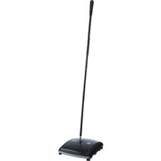 Rubbermaid Commercial Dual Action Sweeper, 7.5" Brush Face, 42" Handle, 10.5" Length, Black, 4/Carton