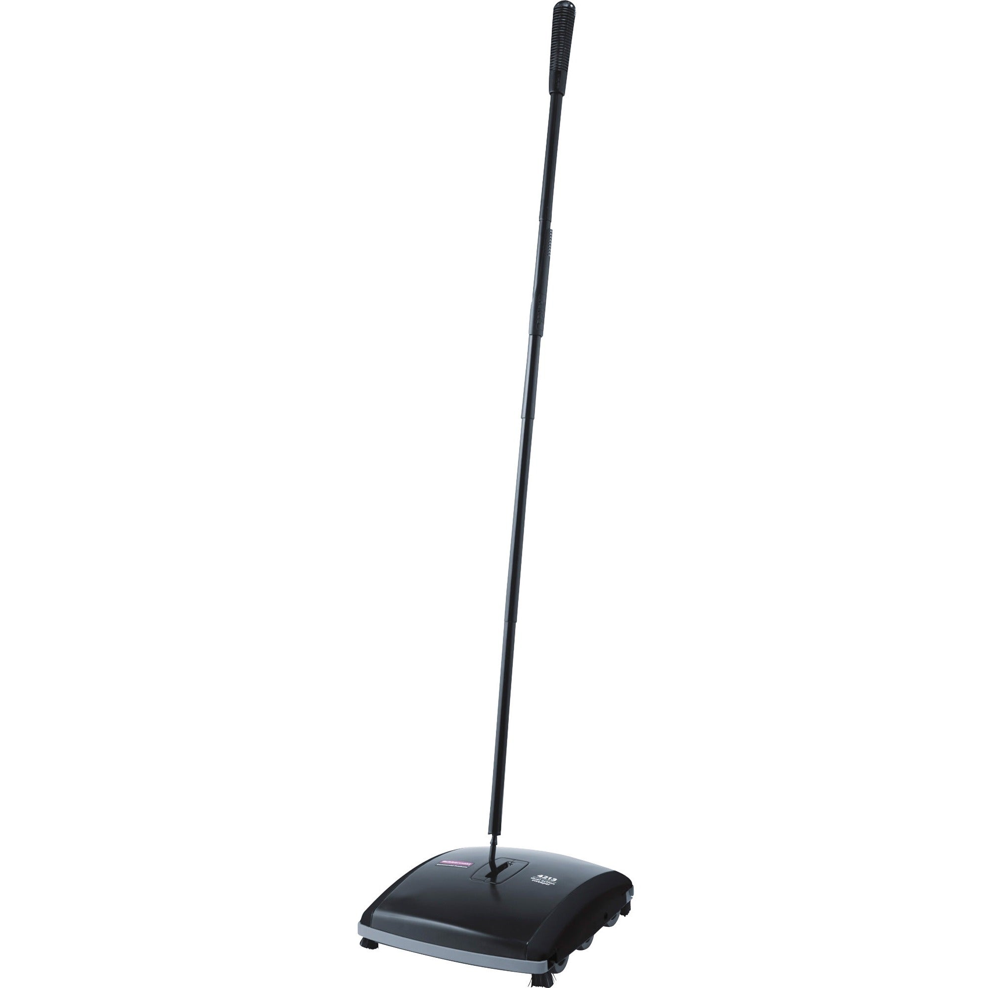 Rubbermaid Commercial Dual Action Sweeper, 7.5" Brush Face, 42" Handle, 10.5" Length, Black, 4/Carton
