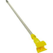 Rubbermaid Commercial Gripper 60" Vinyl/Aluminum Wet Mop Handle, Yellow, Plastic Head, 12 per Carton