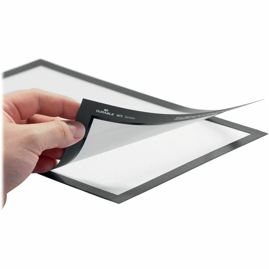 9" x 14" Frame Size - Holds 8.50" x 11" Insert - Rectangle - Horizontal, Vertical - Self-adhesive, Sturdy, Magnetic - Black - 2 / Pack