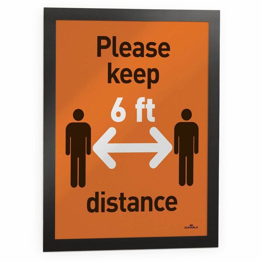9" x 14" Frame Size - Holds 8.50" x 11" Insert - Rectangle - Horizontal, Vertical - Self-adhesive, Sturdy, Magnetic - Black - 2 / Pack