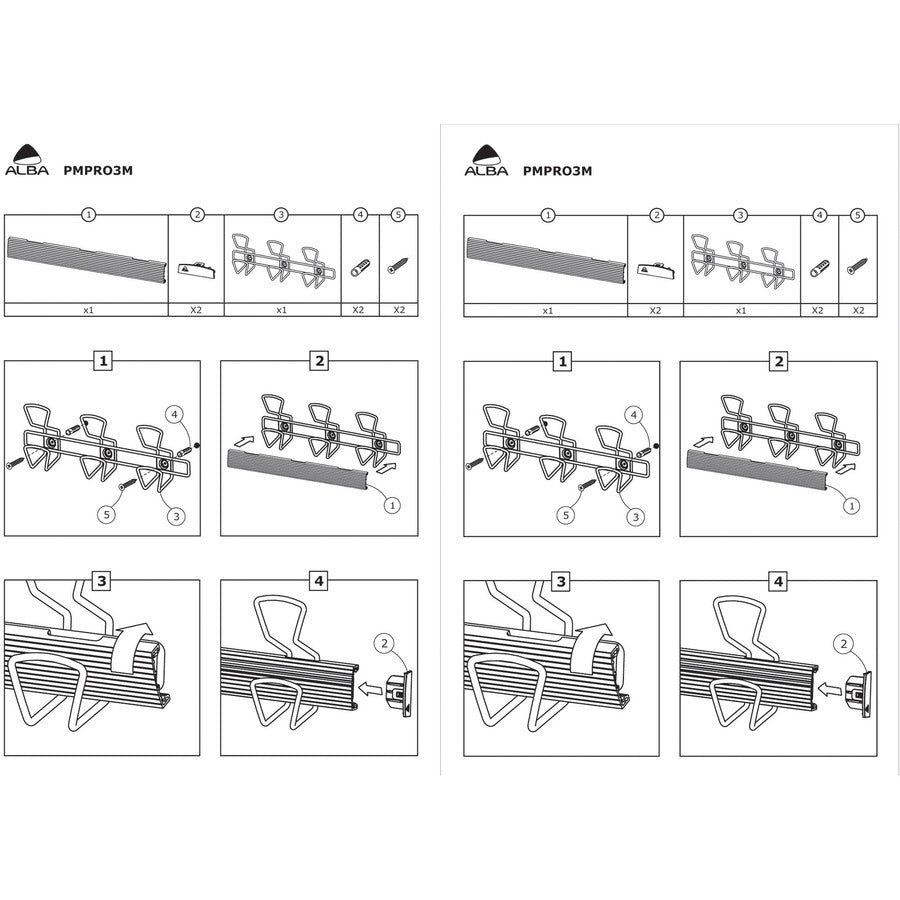 6 Hooks - 132.28 lb (60 kg) Capacity - 6.5" Height x 18.1" Length - for Coat, Clothes - Plastic - Black, Gray - Powder Coated - 1 Each