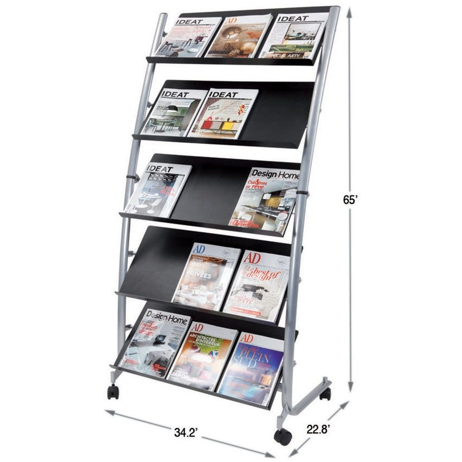 350 x Sheet - 5 Compartment(s) - Compartment Size : 12.99" x 28.35" - 65.35" Height x 32.28" Width x 20.08" Depth - Floor - Built-in Wheels - Metal, ABS Plastic - 1 Each