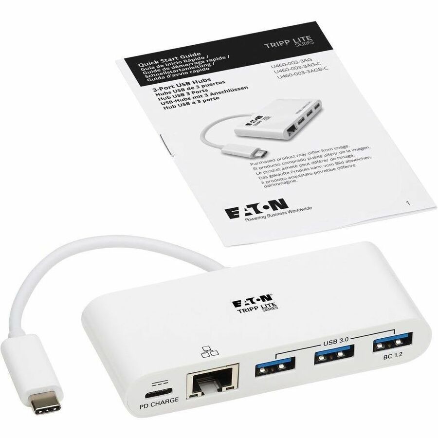 Tripp Lite series U460-003-3AG-C USB 3.1 Gen 1 USB-C Portable Hub/Adapter