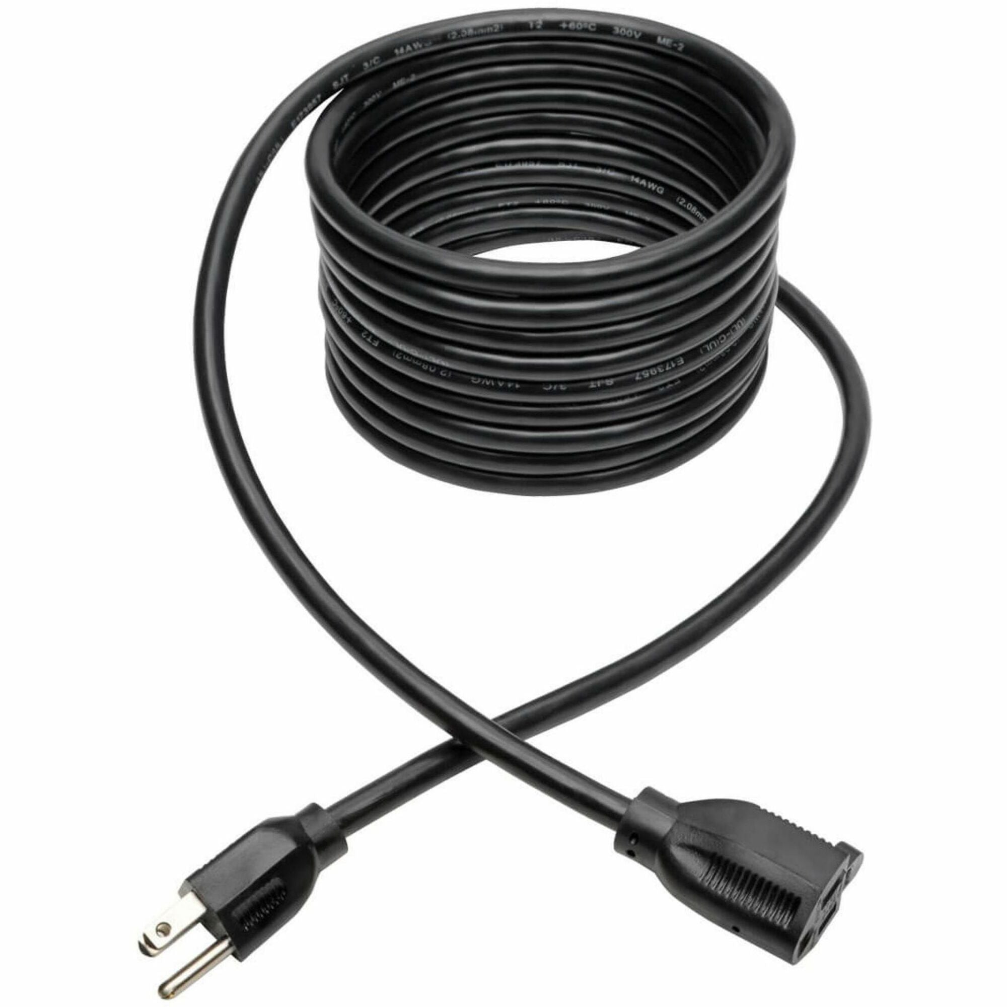 Tripp Lite series Heavy-Duty Power Extension Cord, 15A, 14 AWG (NEMA 5-15P to NEMA 5-15R), 15 ft.
